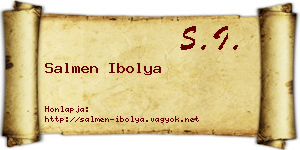 Salmen Ibolya névjegykártya